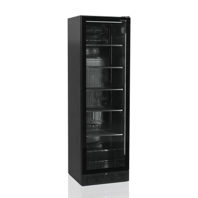 TEFCOLD - Armoire à boisson noire 347 L - 1 porte vitrée sans cadre