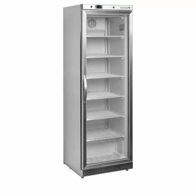 TEFCOLD - Congélateur vertical de vitrine inox statique 1 porte 340 L