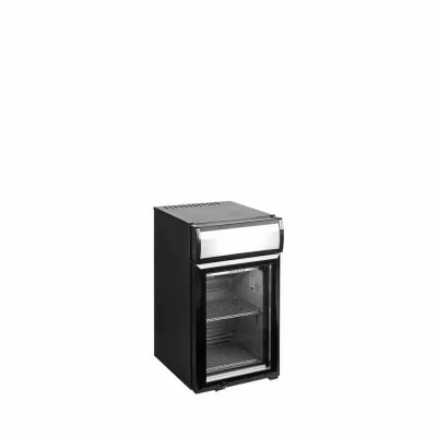 TEFCOLD - Réfrigérateur table top noir canopée lumineux 22 L