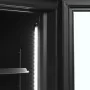 TEFCOLD - Vitrine réfrigérée noire 2 portes avec caisson 645 L