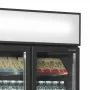 TEFCOLD - Vitrine réfrigérée noire 2 portes avec caisson 535 L