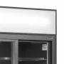 TEFCOLD - Vitrine réfrigérée noire 2 portes avec caisson 462 L