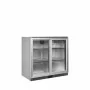 TEFCOLD - Arrière de bar inox 2 portes vitrées coulissantes 183 L