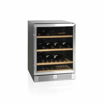 TEFCOLD - Cave à vin inox 1 porte vitrée 141 L 45 bouteilles