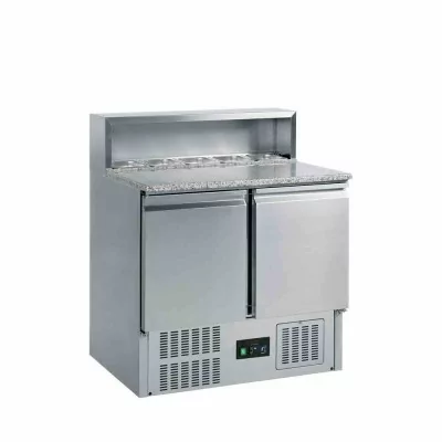 TEFCOLD - Comptoir à pizza 2 portes GN1/1 + 5x GN 1/6 230 L