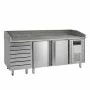 TEFCOLD - Table à pizzas dessus granite 2 portes 7 tiroirs 370 L