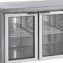 TEFCOLD - Table réfrigérée inox centrale 2 portes vitrées GN 1/1 272 L