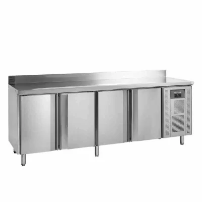 TEFCOLD - Table réfrigérée positive avec dosseret 4 portes GN 1/1 393 L