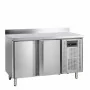 TEFCOLD - Refroidisseur de comptoir snack inox avec dosseret 2 portes 230 L