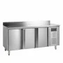 TEFCOLD - Refroidisseur de comptoir snack inox avec dosseret 3 portes 345 L