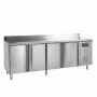 TEFCOLD - Refroidisseur de comptoir snack inox avec dosseret 4 portes 460 L