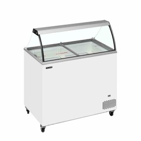 TEFCOLD - Vitrine à crème glacée couvercles plats et pare-haleine 255 L