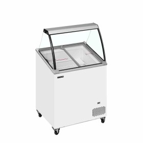 TEFCOLD - Vitrine à crème glacée couvercles inclinés et pare-haleine 157 L