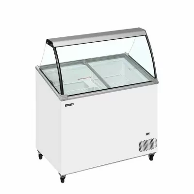 TEFCOLD - Vitrine à crème glacée couvercles inclinés et pare-haleine 230 L