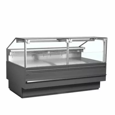 TEFCOLD - Vitrine de service plan de travail 900 mm grise 489 L