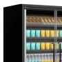 TEFCOLD - Vitrine réfrigérée pour supermarché noire 2 portes 472 L