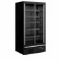 TEFCOLD - Vitrine réfrigérée pour supermarché noire 2 portes 472 L