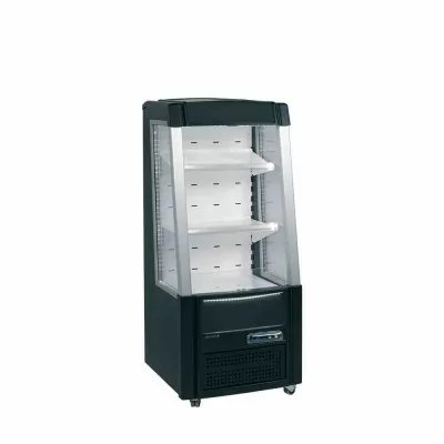 TEFCOLD - Vitrine réfrigérée ouverte basse en noir 2 tablettes 161 L