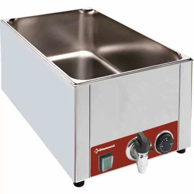 DIAMOND - Bain-marie de table électrique GN 1/1 - 150 mm + robinet