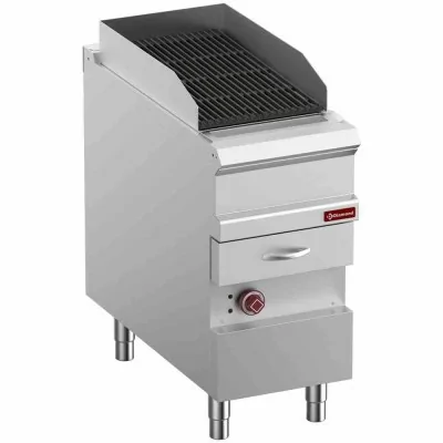 DIAMOND - Grill-vapeur électrique grille en fonte double face module 1/2 P. 730 mm