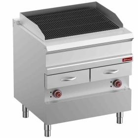 DIAMOND - Grill-vapeur électrique grille en fonte double face module 1/1 P. 730 mm