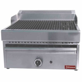 DIAMOND - Grill-vapeur gaz avec grille de cuisson en fonte Top grille 330 x 470 mm