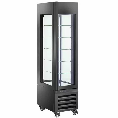 DIAMOND - Vitrine FULL vitrée 260 L 5 niveaux en verre ventilée PASTRY noir