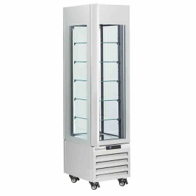 DIAMOND - Vitrine FULL vitrée 260 L 5 niveaux en verre ventilée PASTRY blanc