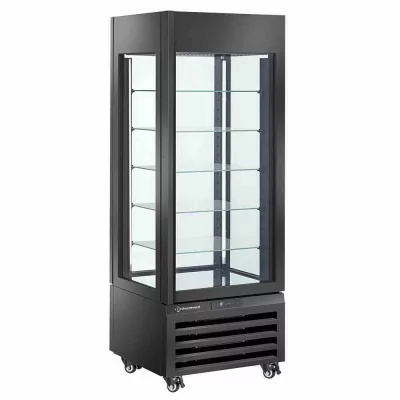 DIAMOND - Vitrine FULL vitrée 440 L 5 niveaux en verre ventilée CHOCOLATE noir