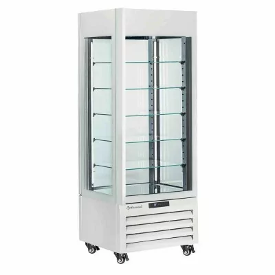 DIAMOND - Vitrine FULL vitrée 440 L 5 niveaux en verre ventilée CHOCOLATE blanc