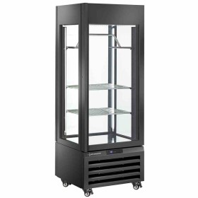 DIAMOND - Vitrine FULL vitrée 440 L 2 étagères & barre à viande ventilée MEAT noir