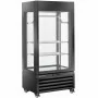 DIAMOND - Vitrine FULL vitrée 600 L 2 étagères & barre à viande ventilée MEAT noir