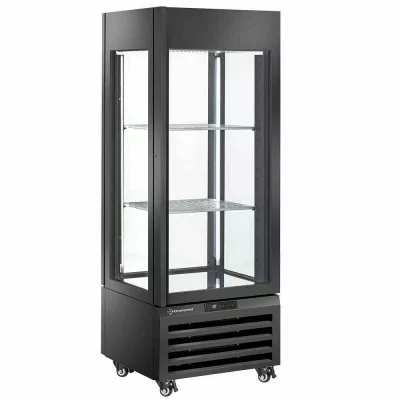 DIAMOND - Vitrine FULL vitrée 440 L 1 niveau + 2 étagères ventilée WINE noir