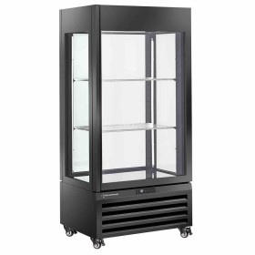 DIAMOND - Vitrine FULL vitrée 600 L 1 niveau + 2 étagères ventilée WINE noir