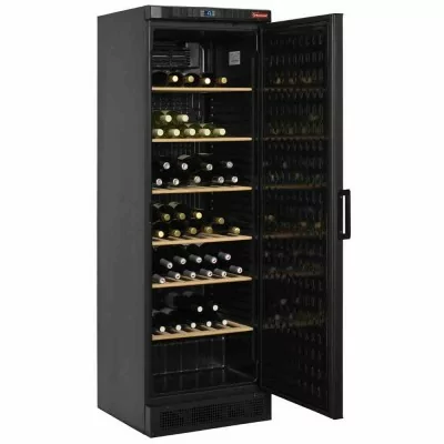 DIAMOND - Déclassé - Armoire cave à vins ventilée noire 380 L