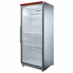 DIAMOND - Déclassé - Armoire frigorifique ventilée inox 1 porte vitrée 600 L