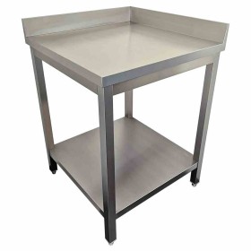 DIAMOND - Table de travail murale inox pro, angle 90°