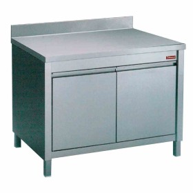 DIAMOND - Meuble inox adossé portes battantes AISI 304 P. 700 mm L. 800 mm