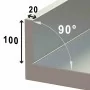 DIAMOND - Meuble sur placard neutre à angle 90° inox AISI 441 avec dosseret