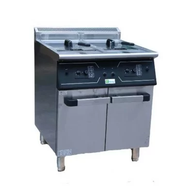 AFI - Friteuse pro gaz, 2 cuves sur coffre, 2x 20 litres