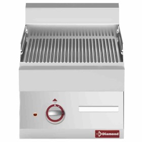 DIAMOND - Plaque de cuisson électrique rainurée fonte top Alpha 650 230 V