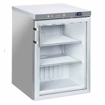 DIVERSO - Congélateur statique porte vitrée 200 L acier inox