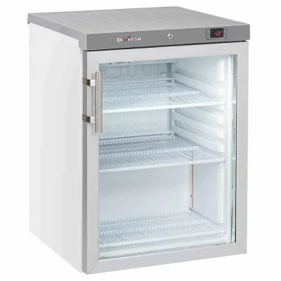 DIVERSO - Armoire froide positive ventilé porte vitrée 200 L blanc