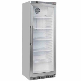 DIVERSO - Armoire frigorifique porte vitrée ventilée 400 L acier inox