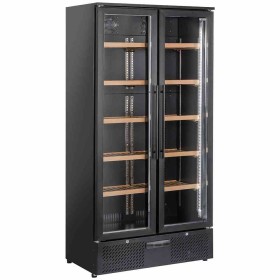 DIVERSO - Cave à vins double porte 460 L 1 temperature noire