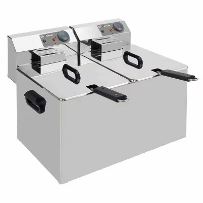 DIVERSO - Friteuse de table électrique 2x 7 L