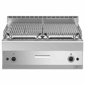 DIVERSO - Grill pierre de lave 1/1 module grille en fonte double face