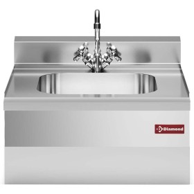 DIAMOND - Évier 400 x 400 x 200 avec robinet mélangeur et siphon