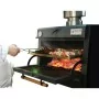 DIAMOND - Four-BBQ à charbon GN 1/1 (60 kg/h) porte relevable/inox