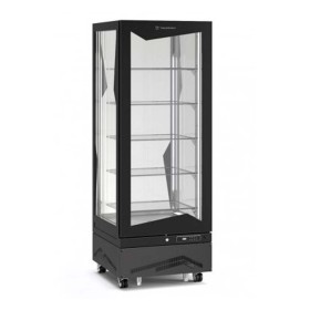 TECFRIGO - Déclassé - Vitrine réfrigérée 4 faces vitrées positive ventilée noir 450 L